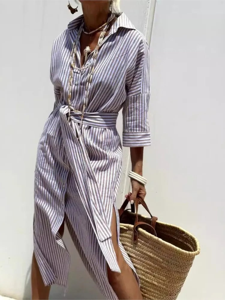 Denise | Striped collared dress