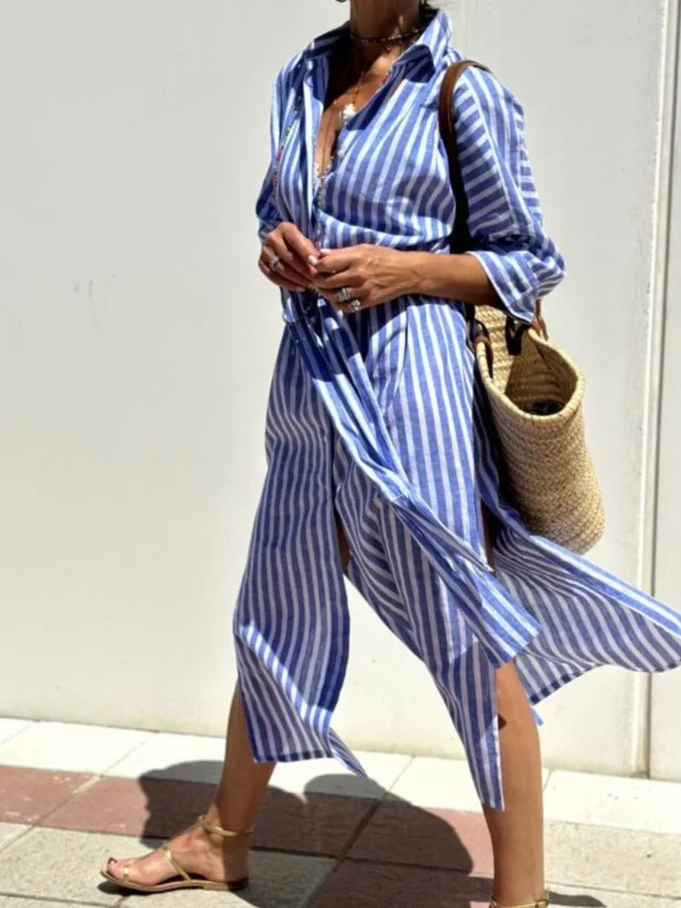 Denise | Striped collared dress