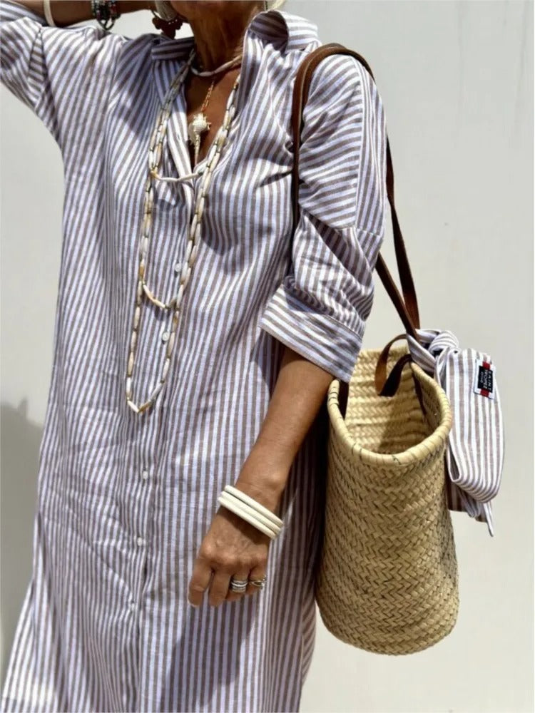 Denise | Striped collared dress
