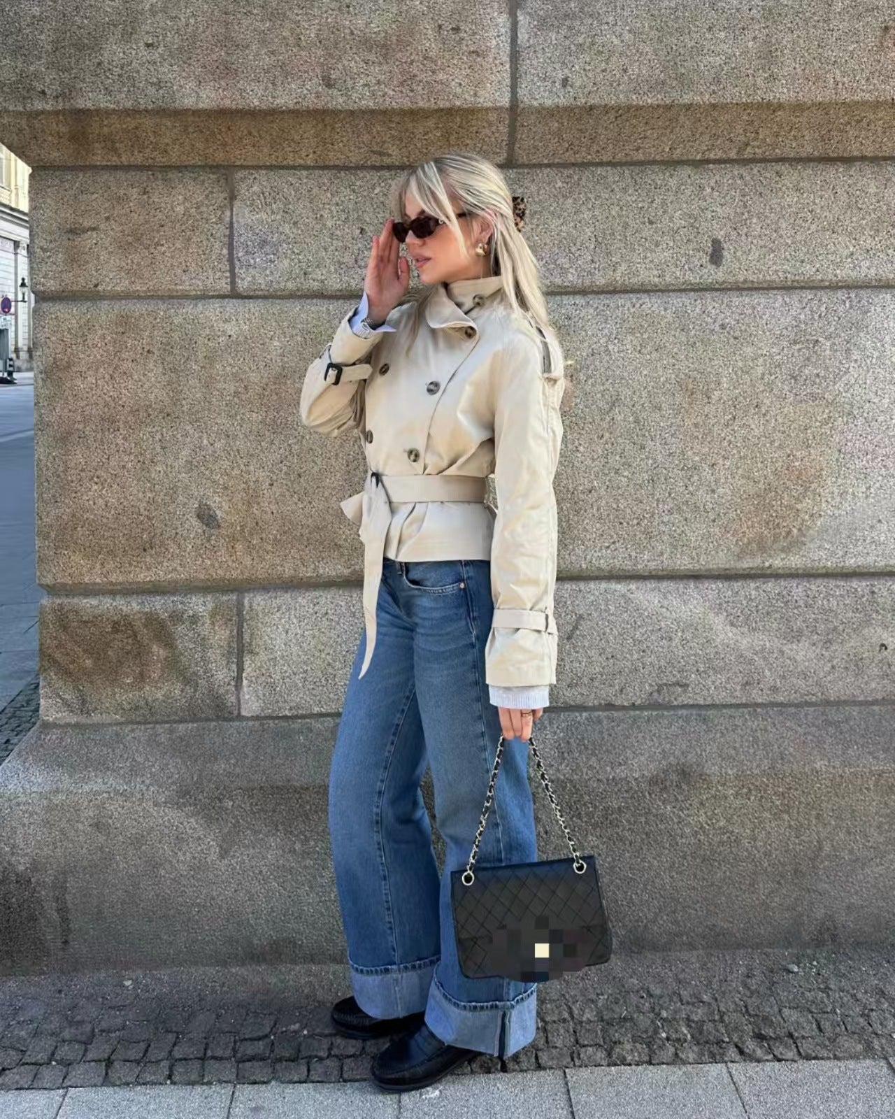 Ayden - Trench jacket with waist belt