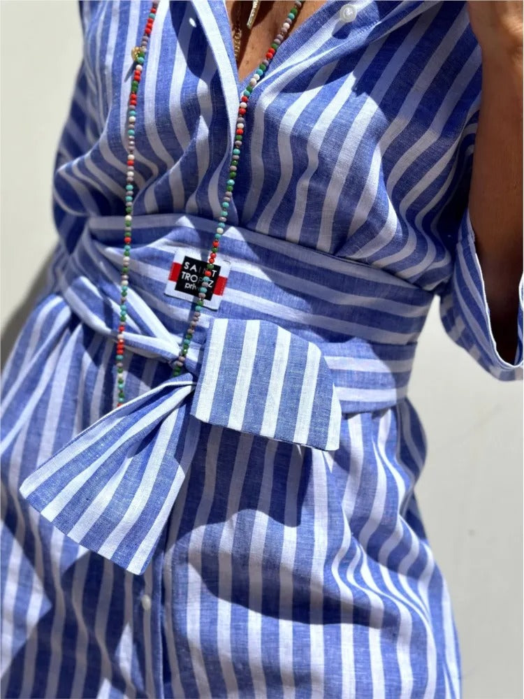 Denise | Striped collared dress