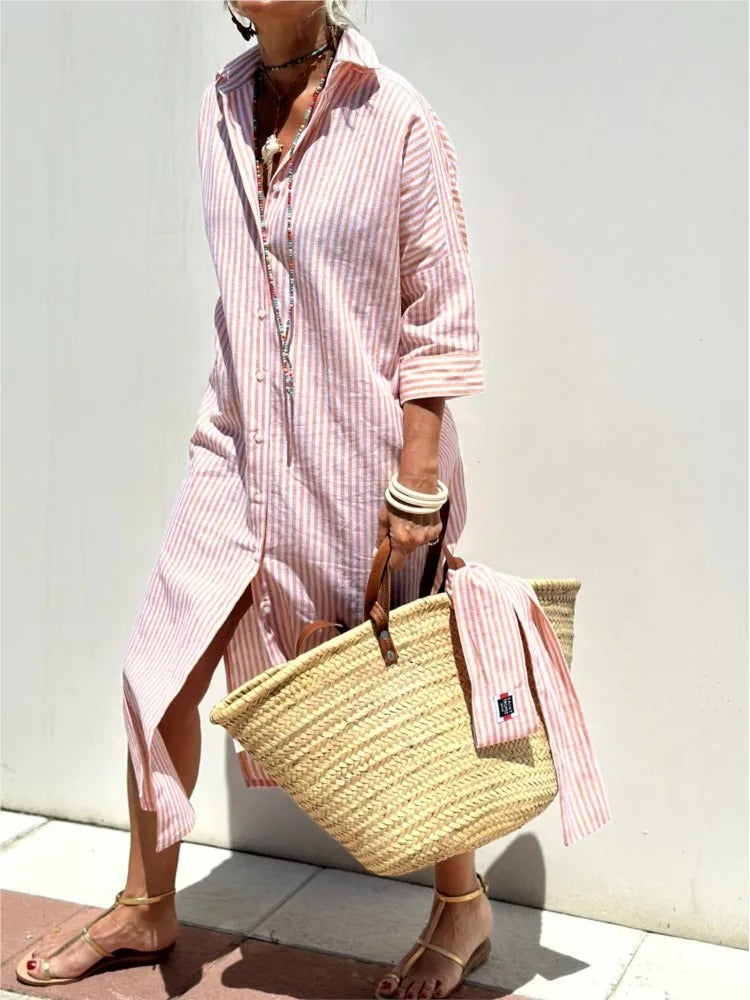 Denise | Striped collared dress