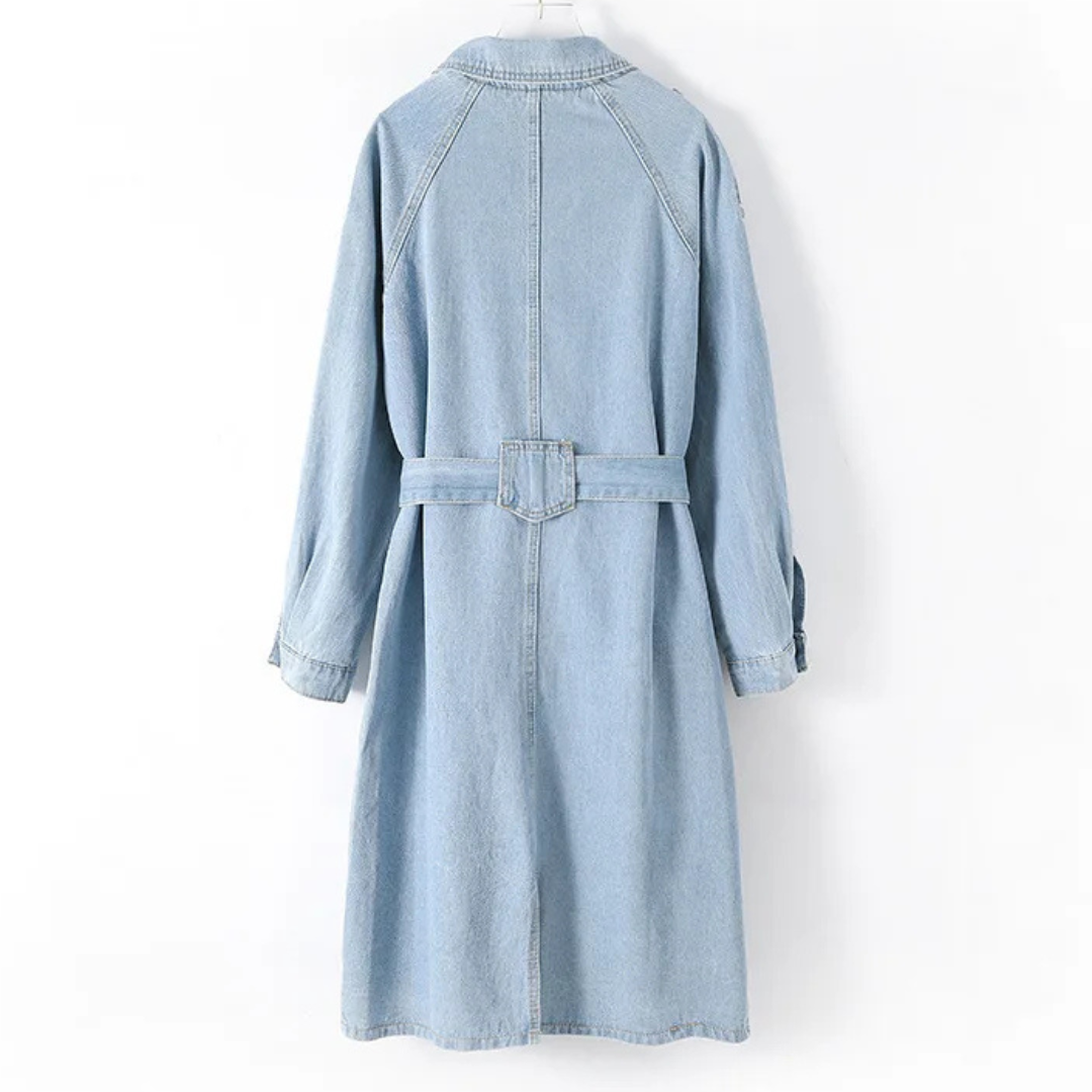 ADRIANA | LUCILLE DENIM LONG TRENCH